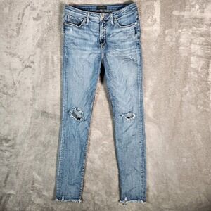 Silver Jeans Co Womens 28X27 Blue High Note Skinny Denim‎